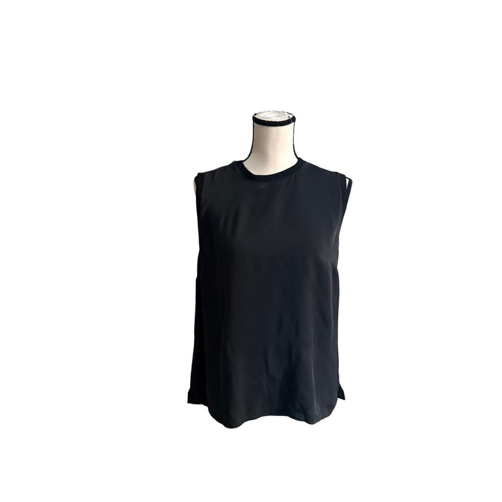 Ralph Lauren Black Label Women's Large Black Silk Sleeveless Tank Minimalist